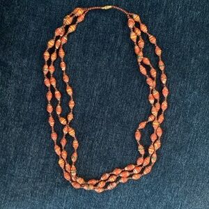Paper beaded necklace